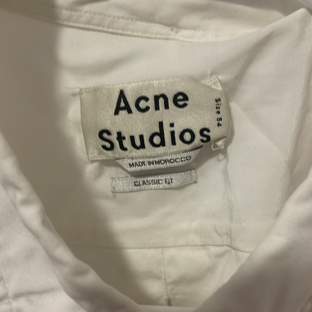 Authentic Acne Studios White Button Down (Size 54) - image 2